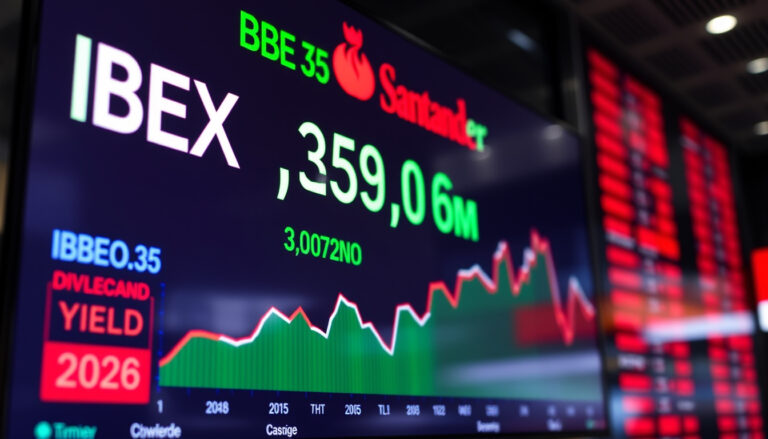 IBEX 35 Santander hoy: cotización, dividendos y previsiones 2026